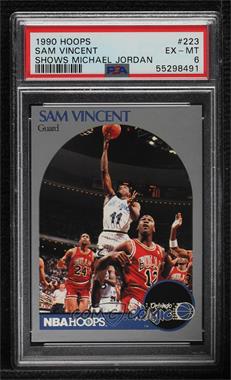 1990-91 NBA Hoops - [Base] #223.1 - Sam Vincent (Michael Jordan Wearing #12 Jersey) [PSA 6 EX‑MT]