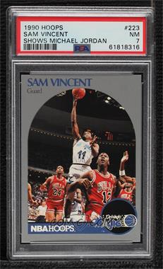 1990-91 NBA Hoops - [Base] #223.1 - Sam Vincent (Michael Jordan Wearing #12 Jersey) [PSA 7 NM]