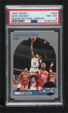 1990-91 NBA Hoops - [Base] #223.1 - Sam Vincent (Michael Jordan Wearing #12 Jersey) [PSA 8 NM‑MT]