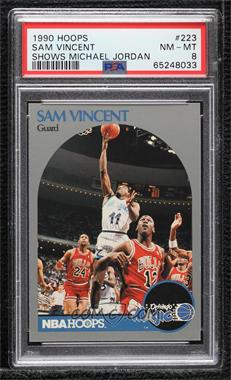 1990-91 NBA Hoops - [Base] #223.1 - Sam Vincent (Michael Jordan Wearing #12 Jersey) [PSA 8 NM‑MT]