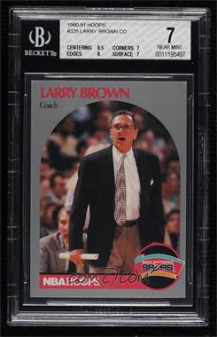 1990-91 NBA Hoops - [Base] #328 - Larry Brown [BGS 7 NEAR MINT]
