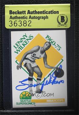 1990-91 NBA Hoops - [Base] #349 - Lenny Wilkens [BAS Beckett Auth Sticker]