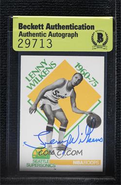 1990-91 NBA Hoops - [Base] #349 - Lenny Wilkens [BAS Authentic]