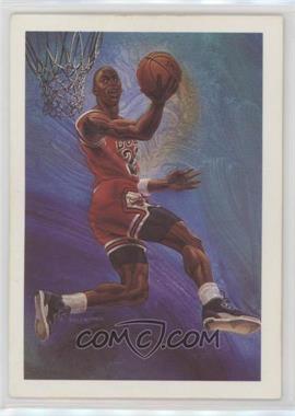 1990-91 NBA Hoops - [Base] #358 - Art Card Team Checklist - Michael Jordan [EX to NM]