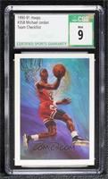 Art Card Team Checklist - Michael Jordan [CSG 9 Mint]