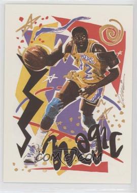 1990-91 NBA Hoops - [Base] #367 - Art Card Team Checklist - Magic Johnson [EX to NM]