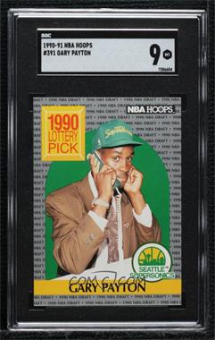 1990-91 NBA Hoops - [Base] #391 - 1990 Lottery Pick - Gary Payton [SGC 9 MINT]