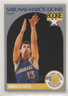 1990-91 NBA Hoops Round Table Pizza Golden State Warriors Team Night Sheet - [Base] - Singles #_SAMA - Sarunas Marciulionis