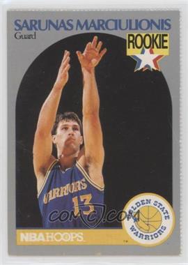 1990-91 NBA Hoops Round Table Pizza Golden State Warriors Team Night Sheet - [Base] - Singles #_SAMA - Sarunas Marciulionis