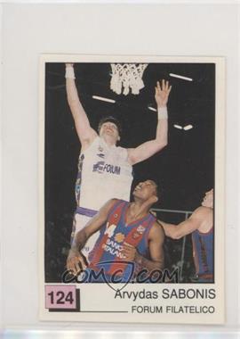 1990-91 Panini Basket Liga ACB 91 Album Stickers - [Base] #124 - Arvydas Sabonis [EX to NM]