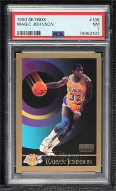 1990-91 Skybox - [Base] #138 - Magic Johnson [PSA 7 NM]