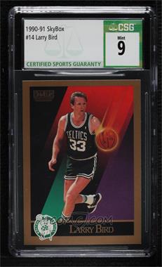 1990-91 Skybox - [Base] #14 - Larry Bird [CSG 9 Mint]