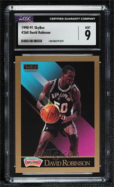 1990-91 Skybox - [Base] #260 - David Robinson [CGC 9 Mint]