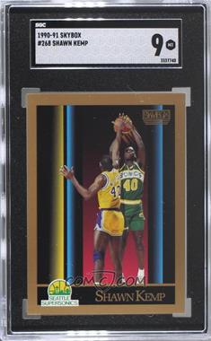 1990-91 Skybox - [Base] #268 - Shawn Kemp [SGC 9 MINT]