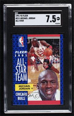 1991-92 Fleer - [Base] #211 - Michael Jordan [SGC 86 NM+ 7.5]