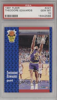 1991-92 Fleer - [Base] #227 - Theodore Edwards [PSA 10 GEM MT]