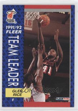 1991-92 Fleer - [Base] #385 - Glen Rice