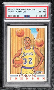 1991-92 Fleer - Pro Vision #6 - Magic Johnson [PSA 8 NM‑MT]