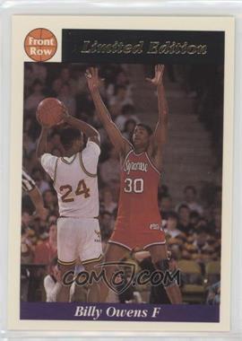 1991-92 Front Row Limited Edition Billy Owens - [Base] - Charter Member #4 - Billy Owens