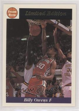 1991-92 Front Row Limited Edition Billy Owens - [Base] - Promo #1 - Billy Owens