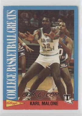 1991-92 Kellogg's College Basketball Greats - [Base] #6 - Karl Malone [Good to VG‑EX]