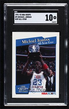 1991-92 NBA Hoops - All-Star MVPs #IX - Michael Jordan [SGC 10 GEM]