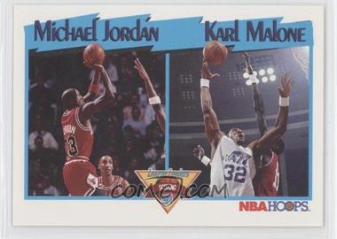 1991-92 NBA Hoops - [Base] #306 - League Leaders - Michael Jordan, Karl Malone