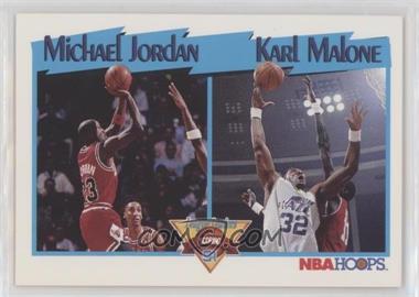 1991-92 NBA Hoops - [Base] #306 - League Leaders - Michael Jordan, Karl Malone