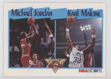 1991-92 NBA Hoops - [Base] #306 - League Leaders - Michael Jordan, Karl Malone