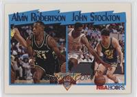 League Leaders - Alvin Robertson, John Stockton [EX to NM]