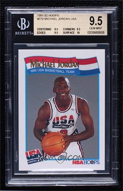 1991-92 NBA Hoops - [Base] #579 - Michael Jordan [BGS 9.5 GEM MINT]