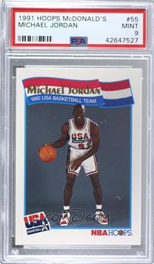 1991-92 NBA Hoops - McDonald's [Base] #55 - Michael Jordan [PSA 9 MINT]