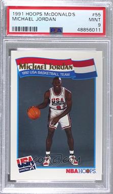 1991-92 NBA Hoops - McDonald's [Base] #55 - Michael Jordan [PSA 9 MINT]