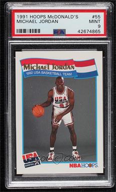 1991-92 NBA Hoops - McDonald's [Base] #55 - Michael Jordan [PSA 9 MINT]