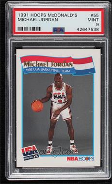 1991-92 NBA Hoops - McDonald's [Base] #55 - Michael Jordan [PSA 9 MINT]
