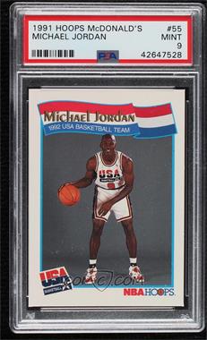 1991-92 NBA Hoops - McDonald's [Base] #55 - Michael Jordan [PSA 9 MINT]