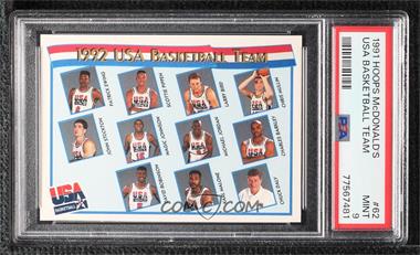 1991-92 NBA Hoops - McDonald's [Base] #62 - 1992 USA Basketball Team [PSA 9 MINT]