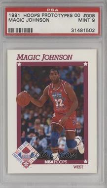 1991-92 NBA Hoops - Prototypes #008 - Magic Johnson [PSA 9 MINT]