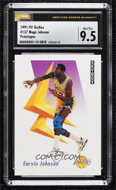 1991-92 Skybox - [Base] - Prototypes #137 - Magic Johnson [CSG 9.5 Mint Plus]