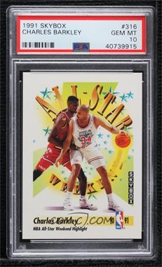 1991-92 Skybox - [Base] #316 - Charles Barkley [PSA 10 GEM MT]