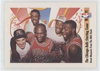 Michael Jordan, Scottie Pippen, Horace Grant, John Paxson, Bill Cartwright [EX&…