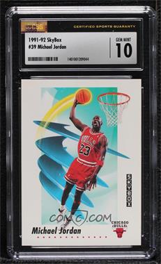 1991-92 Skybox - [Base] #39 - Michael Jordan [CSG 10 Gem Mint]