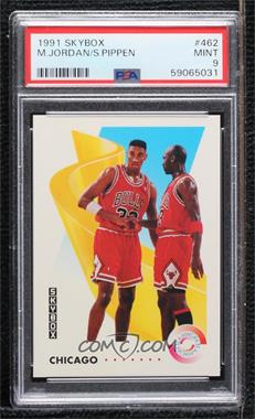 1991-92 Skybox - [Base] #462 - Michael Jordan, Scottie Pippen [PSA 9 MINT]