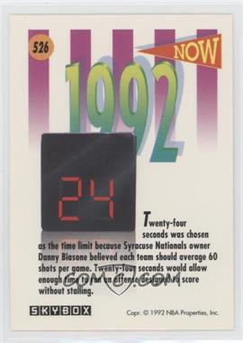 1991-92 Skybox - [Base] #526 - The 24-Second Shot Clock