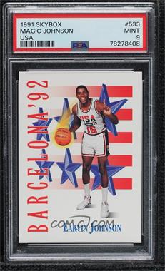 1991-92 Skybox - [Base] #533 - Magic Johnson [PSA 9 MINT]