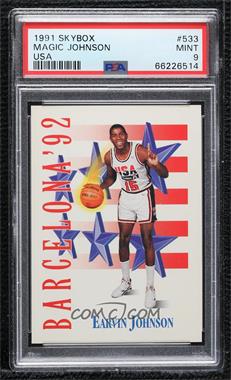 1991-92 Skybox - [Base] #533 - Magic Johnson [PSA 9 MINT]