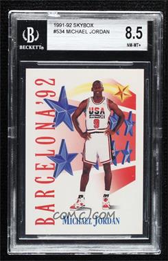 1991-92 Skybox - [Base] #534 - Michael Jordan [BGS 8.5 NM‑MT+]