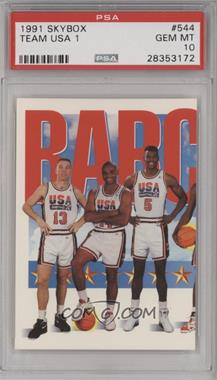 1991-92 Skybox - [Base] #544 - Team USA (Chris Mullin, Charles Barkley, David Robinson) [PSA 10 GEM MT]