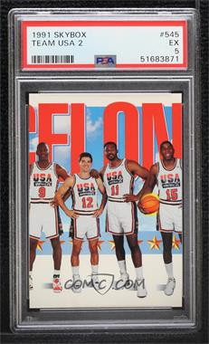 1991-92 Skybox - [Base] #545 - Team USA (Michael Jordan, John Stockton, Karl Malone, Magic Johnson) [PSA 5 EX]