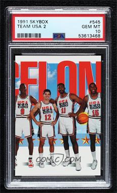 1991-92 Skybox - [Base] #545 - Team USA (Michael Jordan, John Stockton, Karl Malone, Magic Johnson) [PSA 10 GEM MT]